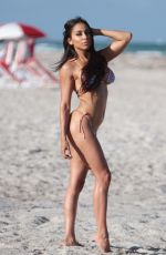 SOPHIA LEGER VALERE in Bikinis on the Set of Photoshoot at a Beach in Miami 10/09/2017