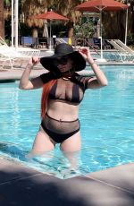 SOPHIA VEGAS and PHOEBE PRICE in Bikinis at a Pool in Palm Springs 10/04/2017