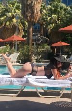 SOPHIA VEGAS and PHOEBE PRICE in Bikinis at a Pool in Palm Springs 10/04/2017