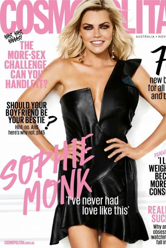 SOPHIE MONK in Cosmopolitan Magazine, Australia November 2017 Issue
