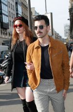 SOPHIE TURNER and Joe Jonas Out in Paris After Engagement 10/17/2017