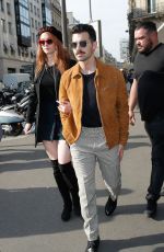 SOPHIE TURNER and Joe Jonas Out in Paris After Engagement 10/17/2017