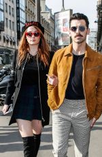 SOPHIE TURNER and Joe Jonas Out in Paris After Engagement 10/17/2017