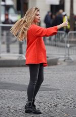 THYLANE BLONDEAU Out at Paris Fashion Week 10/01/2017