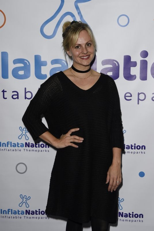 TINA O’BRIEN at Inflata Nation Inflatable Themeparks Opening in Manchester 10/20/2017