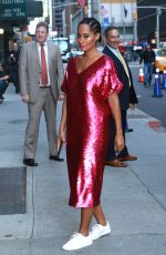 TRACEE ELLIS ROSS Arrives a Late Show with Stephen Colbert in New York 10/10/2017