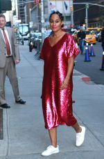 TRACEE ELLIS ROSS Arrives a Late Show with Stephen Colbert in New York 10/10/2017