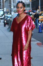 TRACEE ELLIS ROSS Arrives a Late Show with Stephen Colbert in New York 10/10/2017