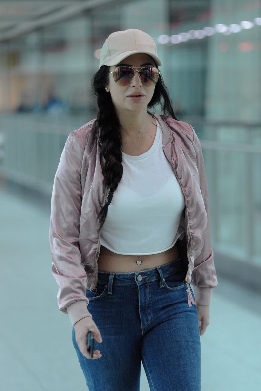 TULISA CONTOSTAVLOS Leaves Customs in London 10/24/2017