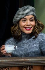 VANESSA HUDGENS on the Set of Second Act in Brooklyn 10/26/2017