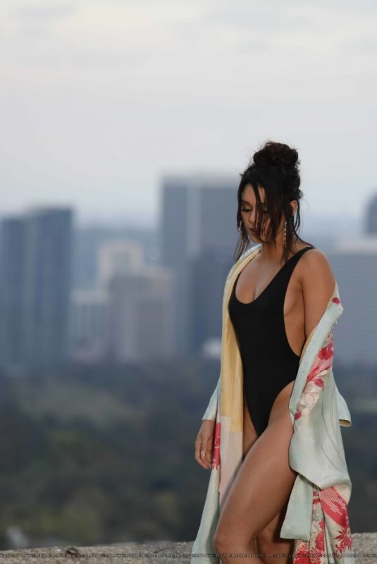 VANESSA HUDGENS on the Set of Shawn Hook’s Reminding Me Music Video, 2017