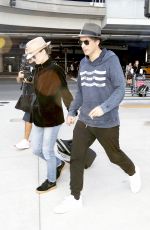 VANESSA PARADIS and Samuel Benchetrit at Los Angeles International Airport 10/27/2017