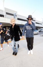 VANESSA PARADIS and Samuel Benchetrit at Los Angeles International Airport 10/27/2017