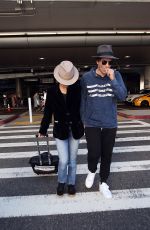 VANESSA PARADIS and Samuel Benchetrit at Los Angeles International Airport 10/27/2017