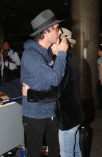 VANESSA PARADIS and Samuel Benchetrit at Los Angeles International Airport 10/27/2017