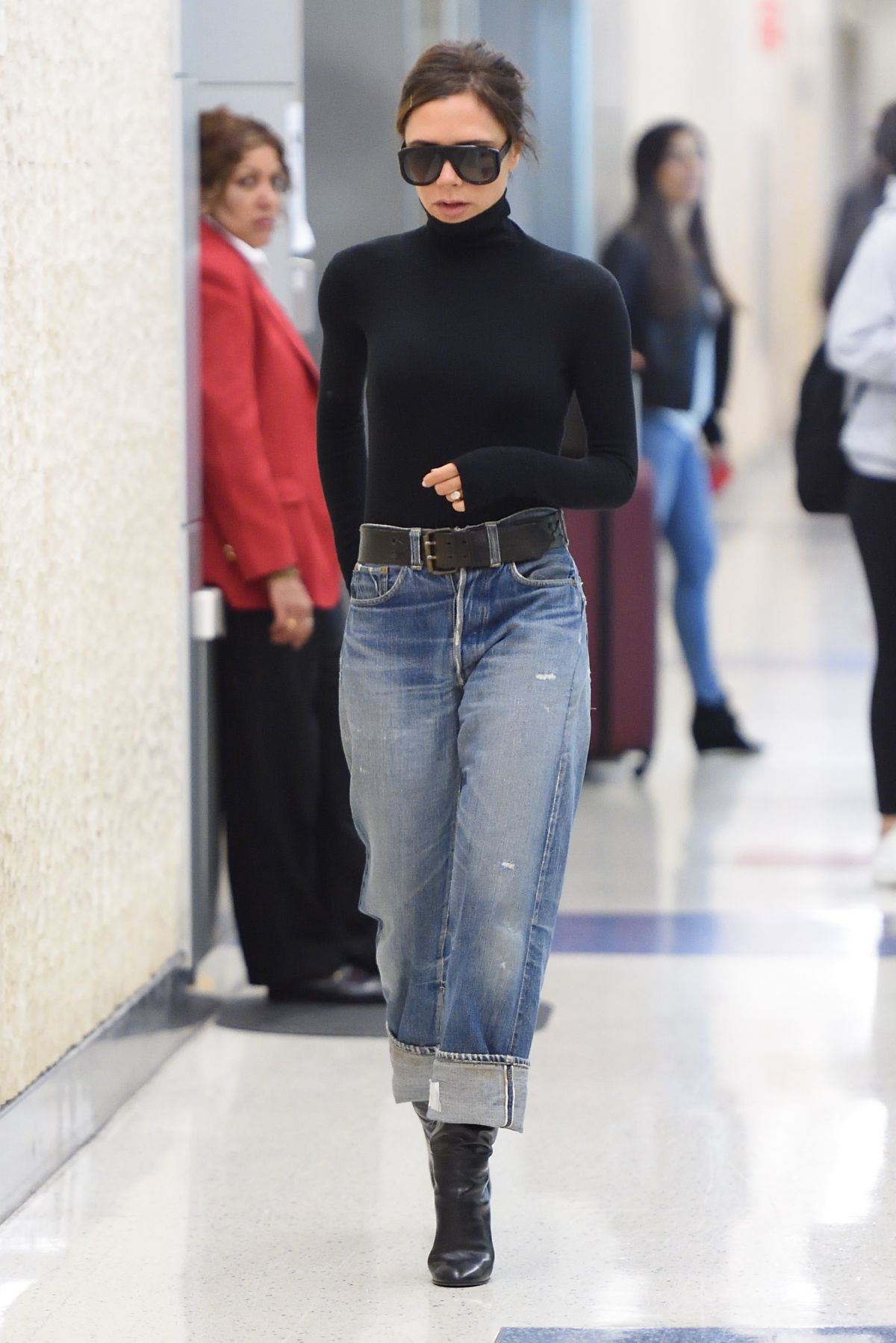 VICTORIA BECKHAM in Jeans at JFK Airport in New York 10/11/2017 ...