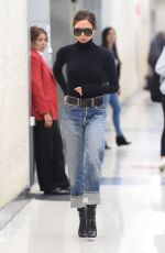 VICTORIA BECKHAM in Jeans at JFK Airport in New York 10/11/2017