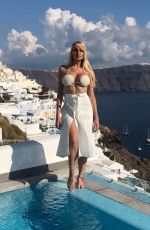 VICTORIA XIPOLITAKIS in Bikini Top on Vacation in Santorini 10/23/2017