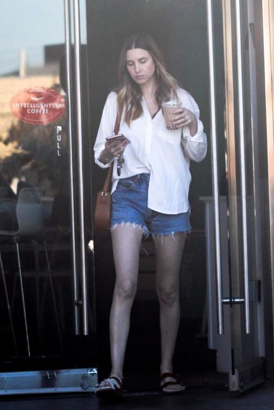 WHITNEY PORT in Denim Shorts Out in Los Angeles 10/23/2017