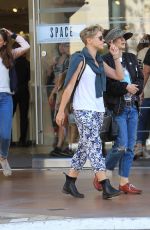 WINONA RYDER Sshopping at The Grove in Hollywood 10/03/2017