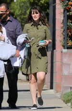 XOOEY DESCHANEL on the Set of New Girl in Los Angeles 10/26/2017