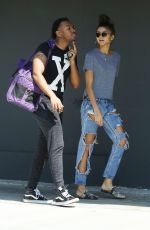ZENDAYA COLEMAN Out with Her Brother Austin in Los Angeles 10/01/2017