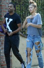 ZENDAYA COLEMAN Out with Her Brother Austin in Los Angeles 10/01/2017