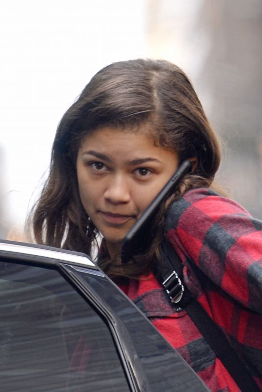 ZENDAYA COLEMAN Without Make-up Leaves Her Hotel in New York 10/07/2017