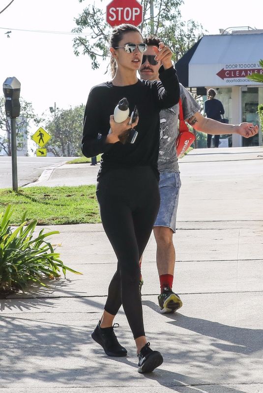 ALESSANDRA AMBROSIO Heading to a Gym in Los Angeles 11/06/2017