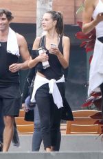 ALESSANDRA AMBROSIO Leaves a Gym in Malibu 11/12/2017