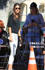 ALESSANDRA AMBROSIO Leaves Alfred Coffee in Brentwood 11/14/2017