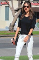 ALESSANDRA AMBROSIO Leaves Alfred Coffee in Brentwood 11/14/2017