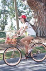 ALESSANDRA AMBROSIO Out Rides Her Bicycle in Santa Monica 11/23/2017