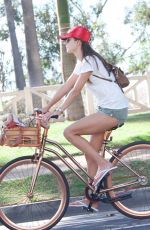 ALESSANDRA AMBROSIO Out Rides Her Bicycle in Santa Monica 11/23/2017
