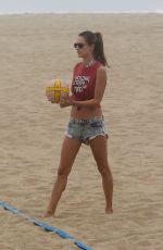 ALESSANDRA AMBROSIO Playing Volleyball on the Beach in Santa Monica 11/25/2017