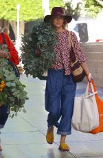 ALI LARTER Buys Christmas Wreath at Farmers Market in Los Angeles 11/25/2017