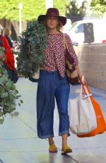 ALI LARTER Buys Christmas Wreath at Farmers Market in Los Angeles 11/25/2017