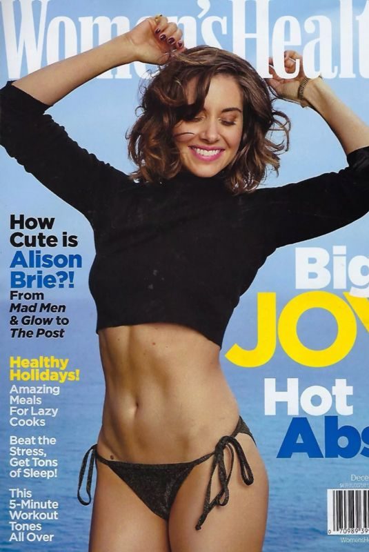 ALISON BRIE on the Cover of Women’s Health Magazine, December 2017 Issue
