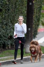 AMANDA SEYFRIED with Her Dog Finn Hikking at Runyon Canyon in Los Angeles 11/28/2017