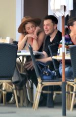 AMBER HEARD and Elon Musk out for Breakfast at Sweet Butter Kitchen in Sherman Oaks 11/17/2017