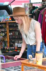 AMBER HEARD Out Shopping at Pasadena Flea Market 11/12/2017