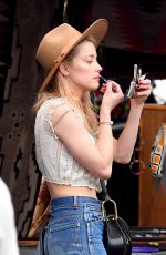 AMBER HEARD Out Shopping at Pasadena Flea Market 11/12/2017