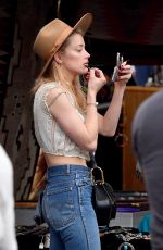 AMBER HEARD Out Shopping at Pasadena Flea Market 11/12/2017
