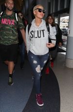 AMBER ROSE Arrives at Los Angeles International Airport 11/03/2017