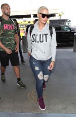 AMBER ROSE Arrives at Los Angeles International Airport 11/03/2017