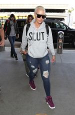 AMBER ROSE Arrives at Los Angeles International Airport 11/03/2017