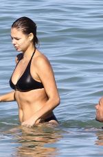 ANA GALKOVA in Bikini on the Beach in Miami 11/19/2017