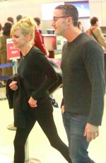 ANNA FARIS and Michael Barrett at LAX Airport in Losa Angeles 11/11/2017