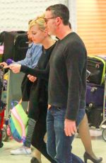 ANNA FARIS and Michael Barrett at LAX Airport in Losa Angeles 11/11/2017