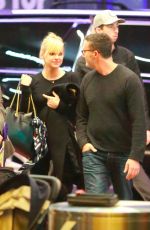 ANNA FARIS and Michael Barrett at LAX Airport in Losa Angeles 11/11/2017